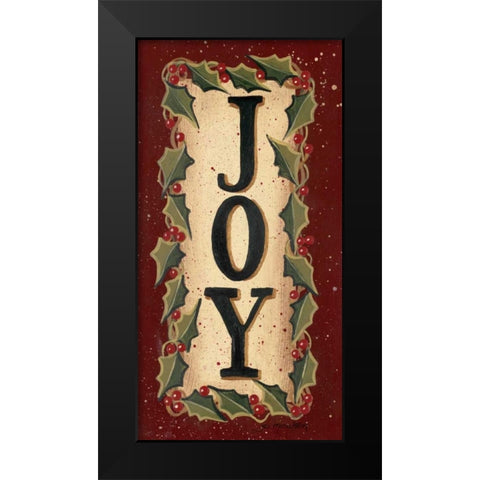 Joy Black Modern Wood Framed Art Print by Moulton, Jo