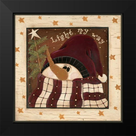 Light My Way Black Modern Wood Framed Art Print by Moulton, Jo