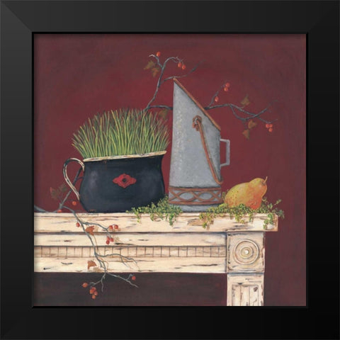 Farm Table Black Modern Wood Framed Art Print by Moulton, Jo