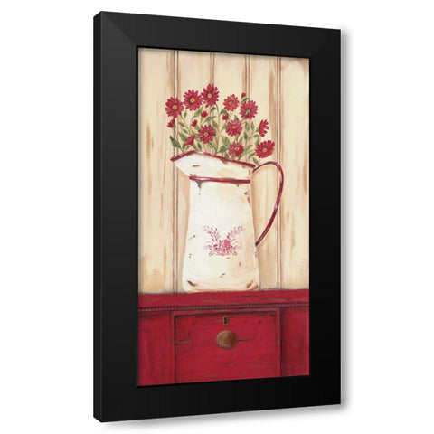 Belle Rouge Black Modern Wood Framed Art Print with Double Matting by Moulton, Jo