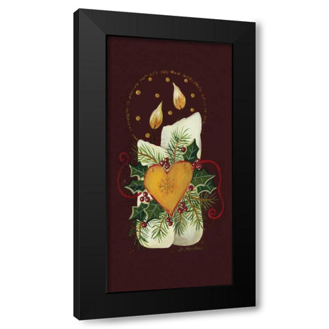Heart Candle Black Modern Wood Framed Art Print by Moulton, Jo
