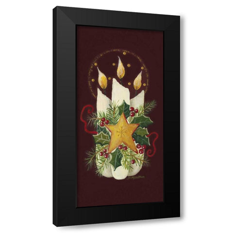 Star Candle Black Modern Wood Framed Art Print with Double Matting by Moulton, Jo