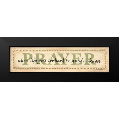 Prayer Black Modern Wood Framed Art Print by Moulton, Jo