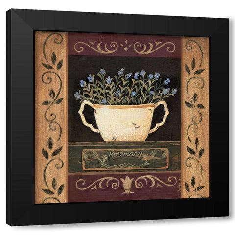 Rosemary Black Modern Wood Framed Art Print with Double Matting by Moulton, Jo