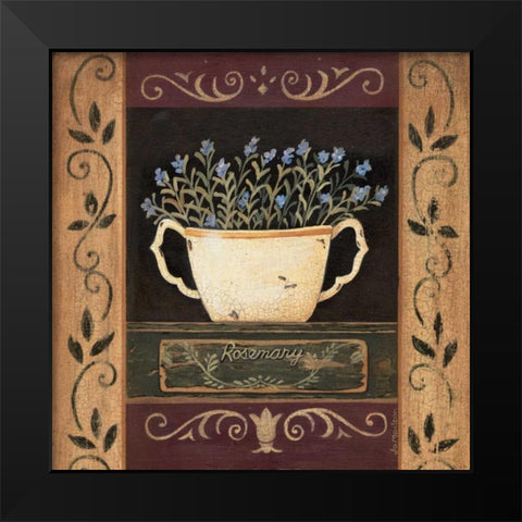 Rosemary Black Modern Wood Framed Art Print by Moulton, Jo