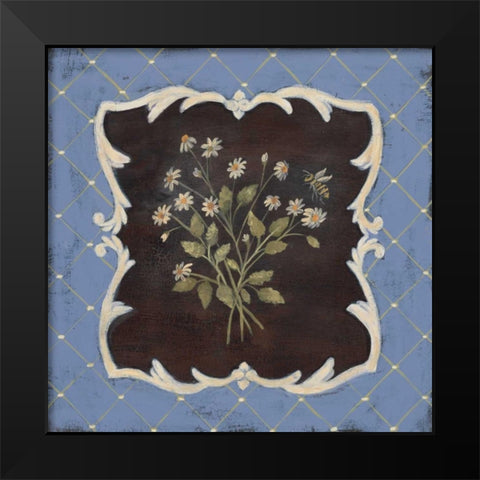 Sweet Chamomile Black Modern Wood Framed Art Print by Moulton, Jo