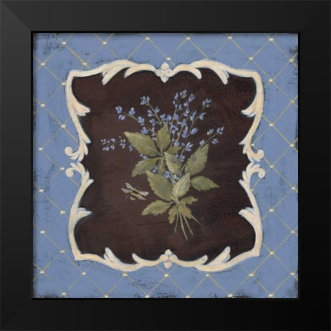Buzzing Lavendar Black Modern Wood Framed Art Print by Moulton, Jo