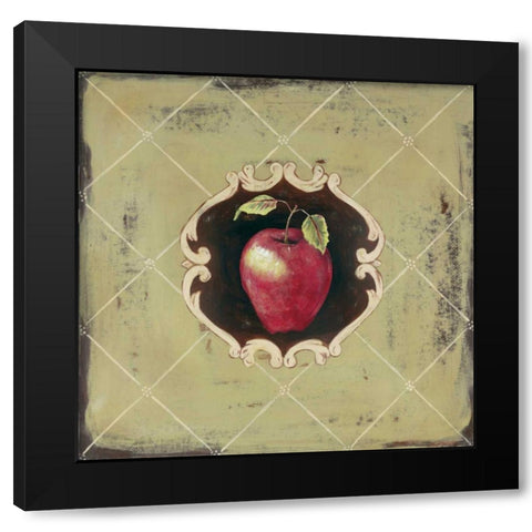 Pomme Black Modern Wood Framed Art Print with Double Matting by Moulton, Jo