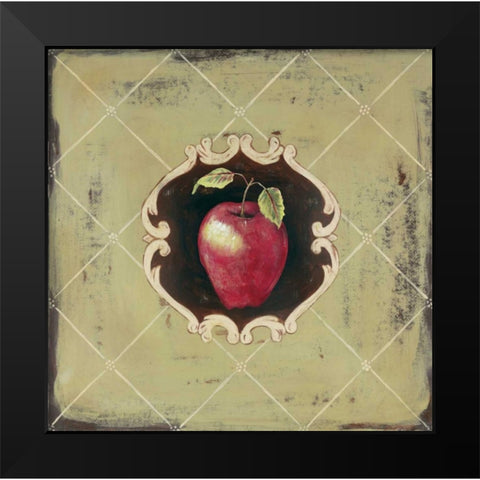 Pomme Black Modern Wood Framed Art Print by Moulton, Jo