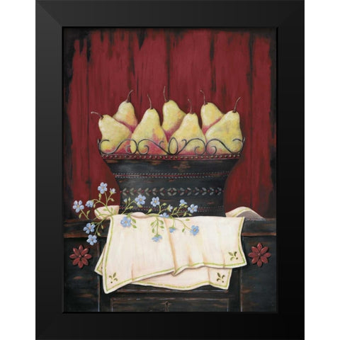 Blushing Beauties Black Modern Wood Framed Art Print by Moulton, Jo