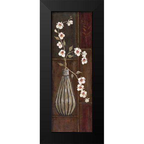 Delicate Orchids II Black Modern Wood Framed Art Print by Moulton, Jo