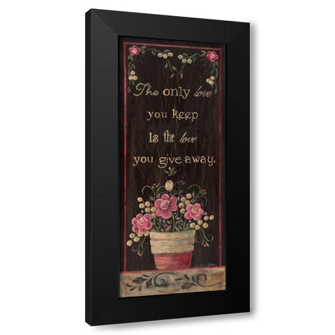 Love Black Modern Wood Framed Art Print with Double Matting by Moulton, Jo