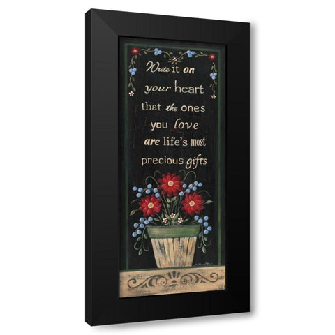 Precious Gifts Black Modern Wood Framed Art Print with Double Matting by Moulton, Jo