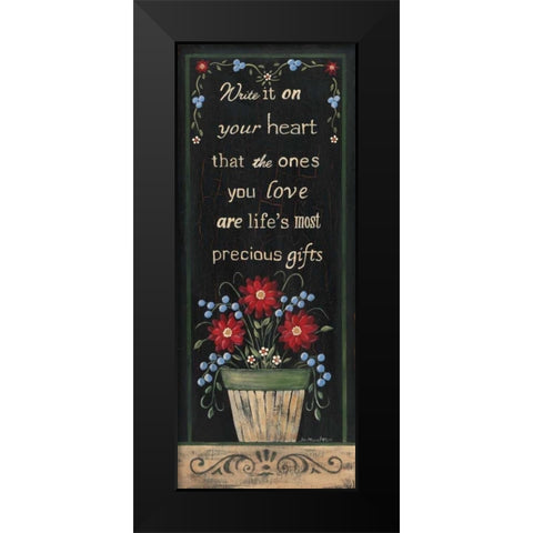 Precious Gifts Black Modern Wood Framed Art Print by Moulton, Jo