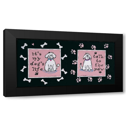 Dogs Life Black Modern Wood Framed Art Print by Moulton, Jo