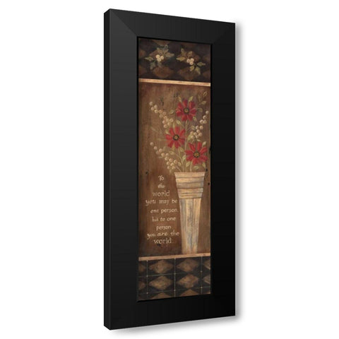 To the World Black Modern Wood Framed Art Print with Double Matting by Moulton, Jo