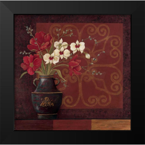 Tranquil Bouquet I Black Modern Wood Framed Art Print by Moulton, Jo