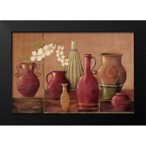 Glazed Spice Black Modern Wood Framed Art Print by Moulton, Jo
