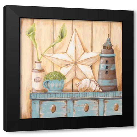 Coastal Cupboard I Black Modern Wood Framed Art Print by Moulton, Jo