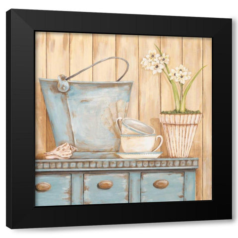 Coastal Cupboard II Black Modern Wood Framed Art Print by Moulton, Jo