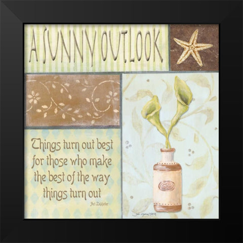 A Sunny Outlook Black Modern Wood Framed Art Print by Moulton, Jo