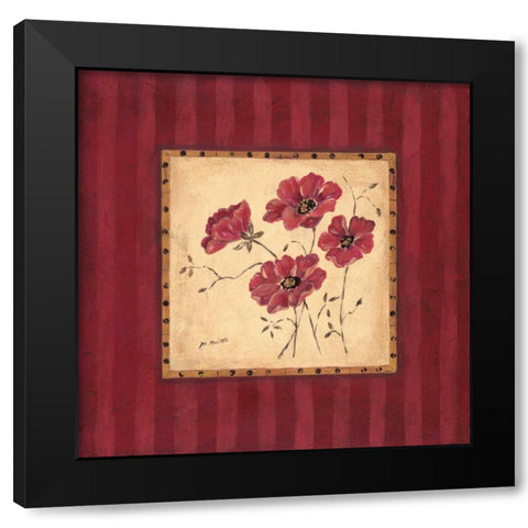 Designer Poppies I Black Modern Wood Framed Art Print by Moulton, Jo