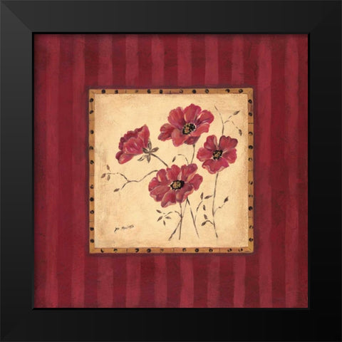 Designer Poppies I Black Modern Wood Framed Art Print by Moulton, Jo