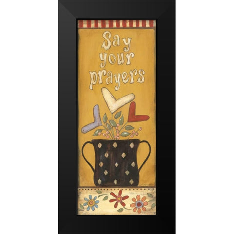 Say Your Prayers Black Modern Wood Framed Art Print by Moulton, Jo