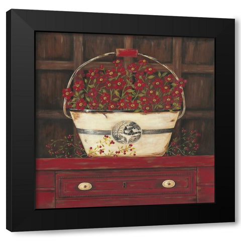 Red Cupboard II Black Modern Wood Framed Art Print with Double Matting by Moulton, Jo