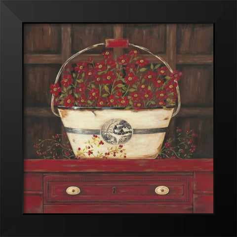 Red Cupboard II Black Modern Wood Framed Art Print by Moulton, Jo