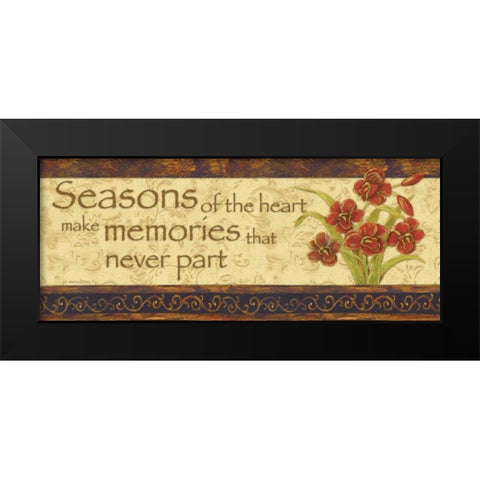 Seasons of the Heart Black Modern Wood Framed Art Print by Moulton, Jo