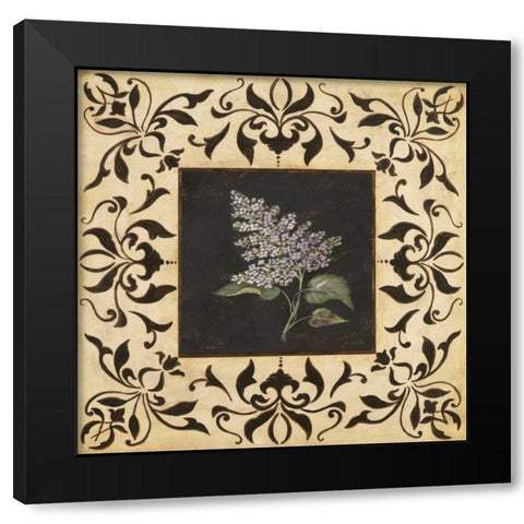 Lilac Black Modern Wood Framed Art Print by Moulton, Jo