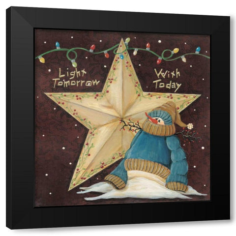 Light Tomorrow with Today Black Modern Wood Framed Art Print by Moulton, Jo