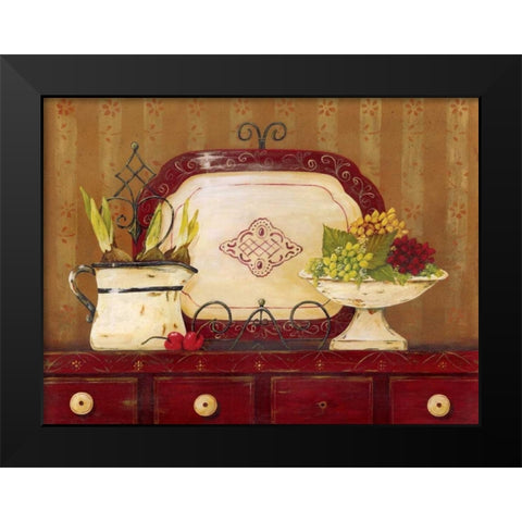 Spice Cupboard Black Modern Wood Framed Art Print by Moulton, Jo