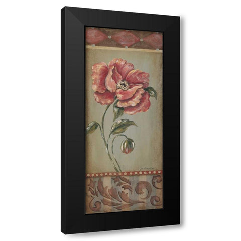 Aqua Romance Black Modern Wood Framed Art Print with Double Matting by Moulton, Jo