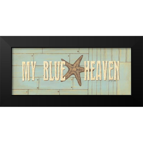 My Blue Heaven Black Modern Wood Framed Art Print by Moulton, Jo