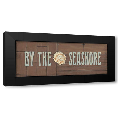 By the Seashore Black Modern Wood Framed Art Print by Moulton, Jo