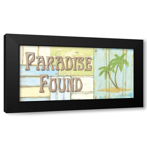 Paradise Found Black Modern Wood Framed Art Print by Moulton, Jo