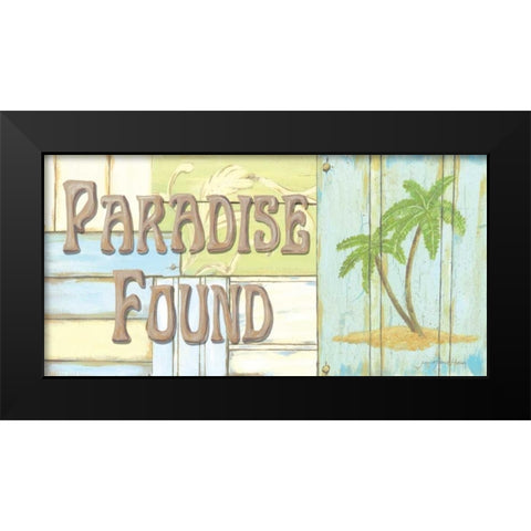 Paradise Found Black Modern Wood Framed Art Print by Moulton, Jo