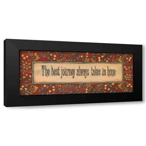 The Best Journey Black Modern Wood Framed Art Print by Moulton, Jo