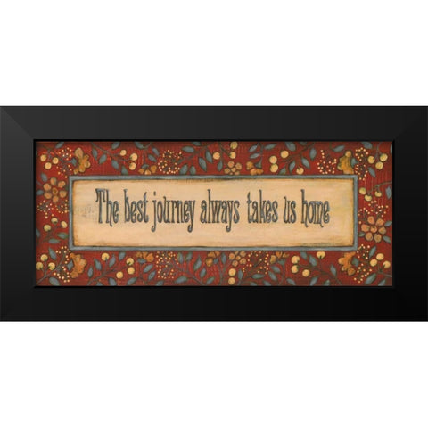The Best Journey Black Modern Wood Framed Art Print by Moulton, Jo