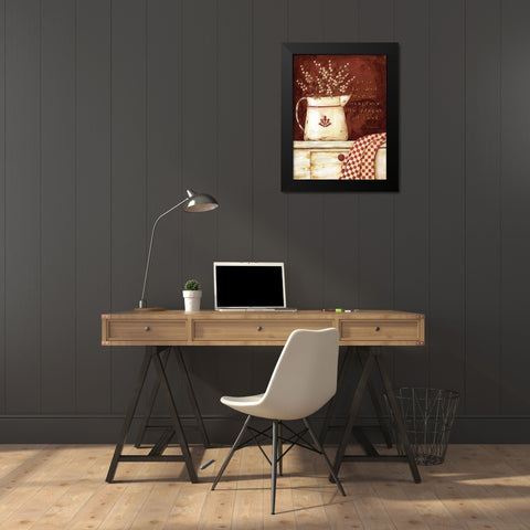 Let Us Be Silent Black Modern Wood Framed Art Print by Moulton, Jo