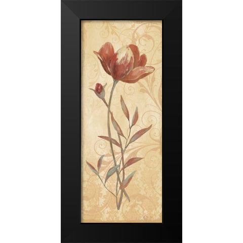 Terra Blooms I Black Modern Wood Framed Art Print by Moulton, Jo