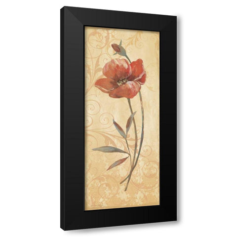Terra Blooms II Black Modern Wood Framed Art Print with Double Matting by Moulton, Jo