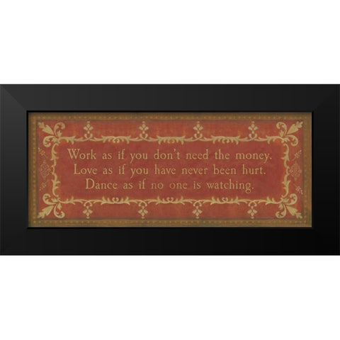 Work Black Modern Wood Framed Art Print by Moulton, Jo