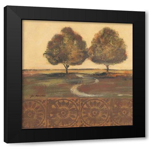 Autumn Duo Black Modern Wood Framed Art Print by Moulton, Jo