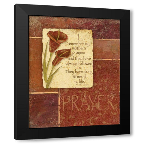 Prayer Black Modern Wood Framed Art Print by Moulton, Jo