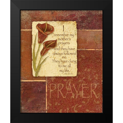 Prayer Black Modern Wood Framed Art Print by Moulton, Jo