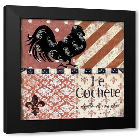Le Cochete Black Modern Wood Framed Art Print with Double Matting by Moulton, Jo