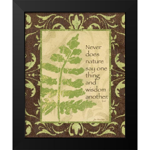 Nature I Black Modern Wood Framed Art Print by Moulton, Jo